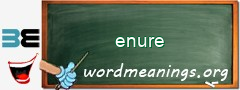 WordMeaning blackboard for enure